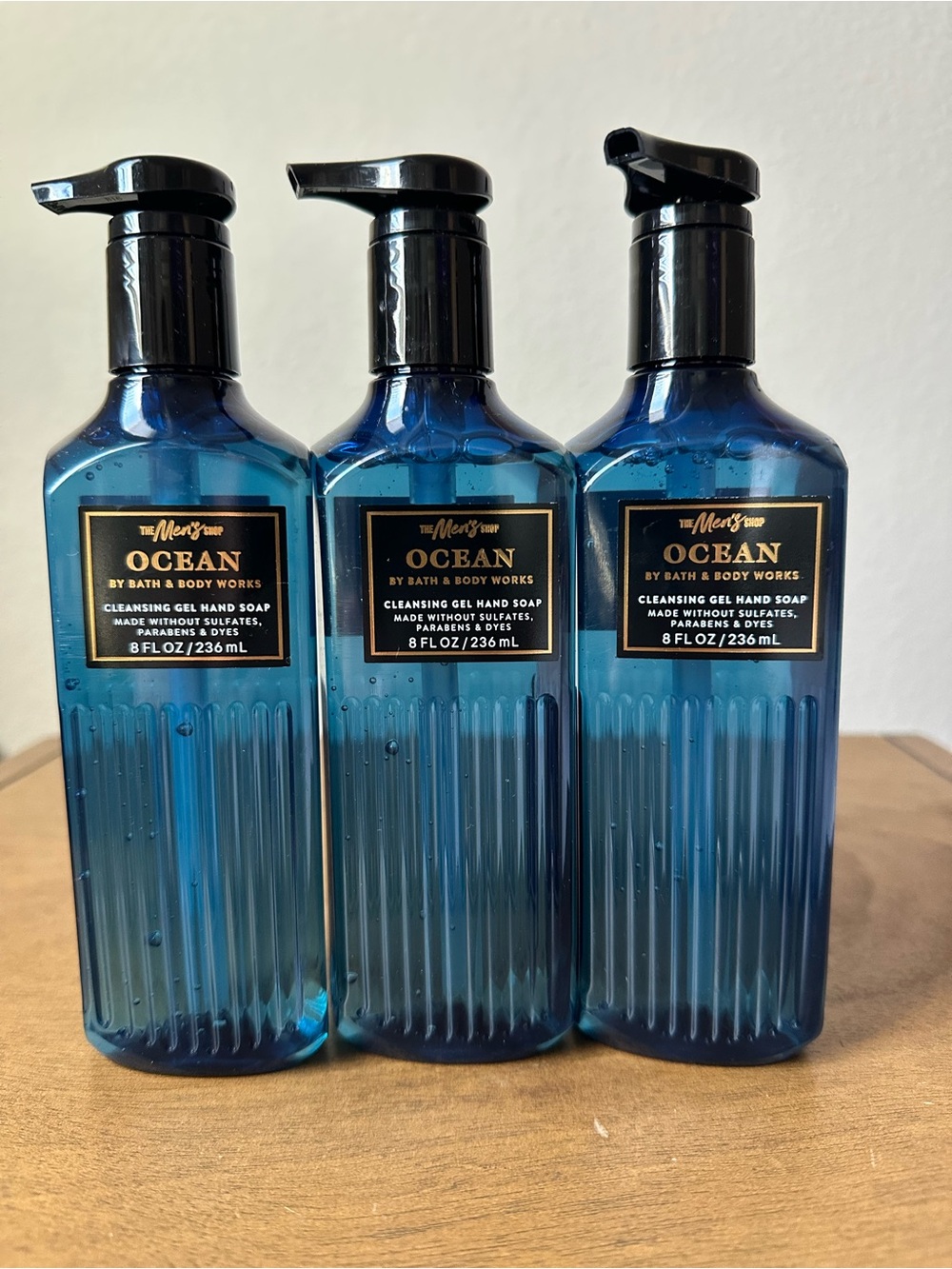 X3 Bath & Body Works The Men's Store Ocean Cleansing Gel Hand Soaps NEW